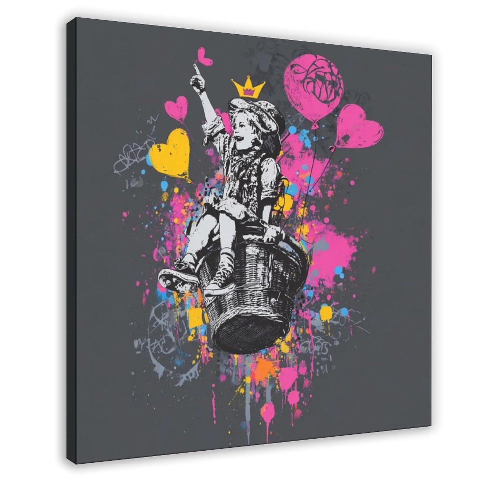 Bareronor Children And Graffiti Canvas Poster for Dorm Room Decor Gift