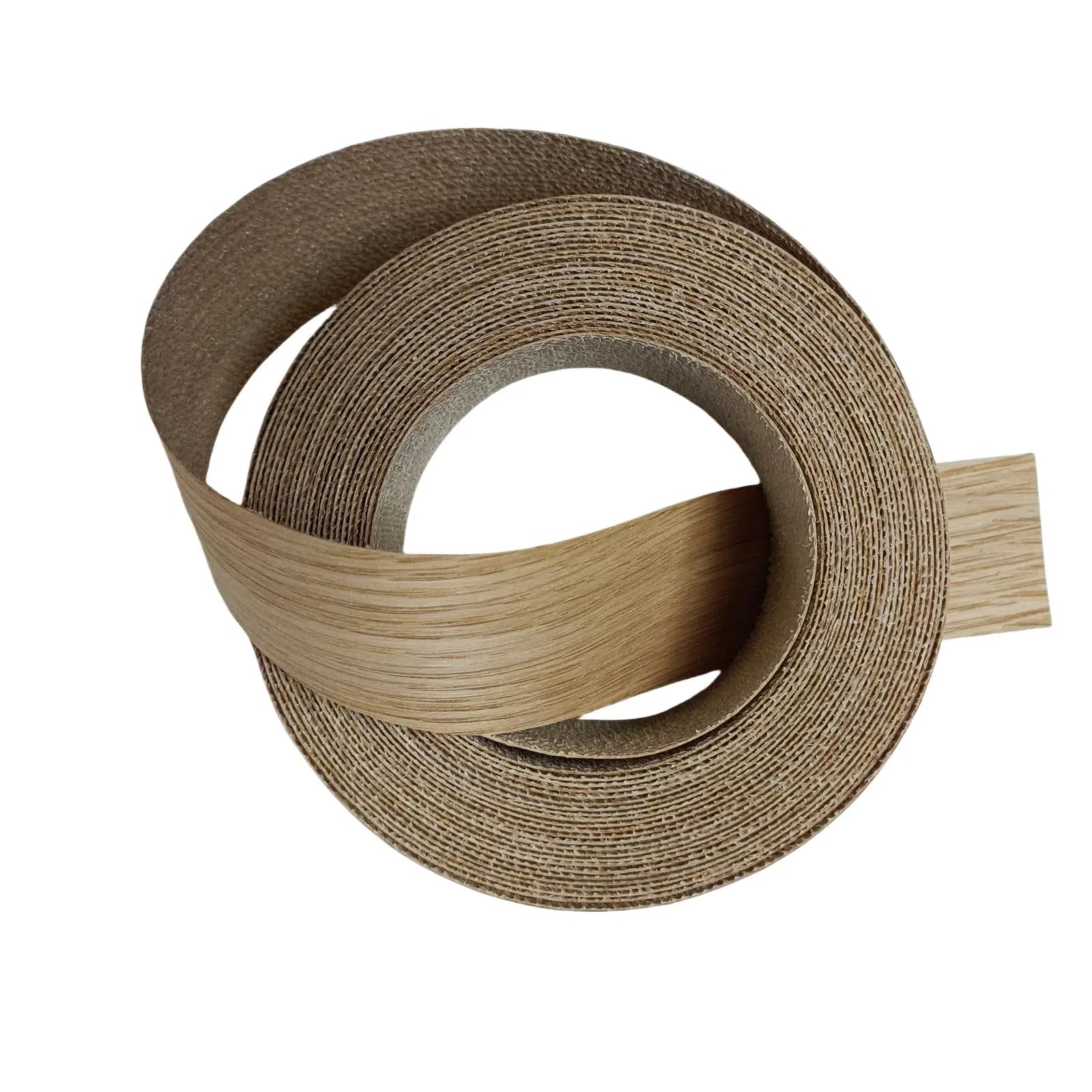 White Oak Wood Veneer Edge Banding Strip,1-1/2 Inch ×26ft,Preglued Iron On Edging Band with Hot Melt Self Adhesive,Flexible Wood Edgebanding Roll for Cabinet Furniture Repair