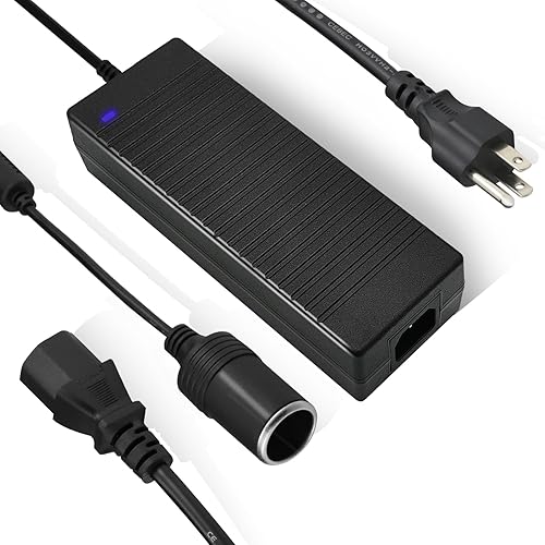 Convertidor de CA a CC de 12 V, toma de corriente de pared de 110 V-240 V a encendedor de cigarrillos de automóvil, cargador de adaptador de