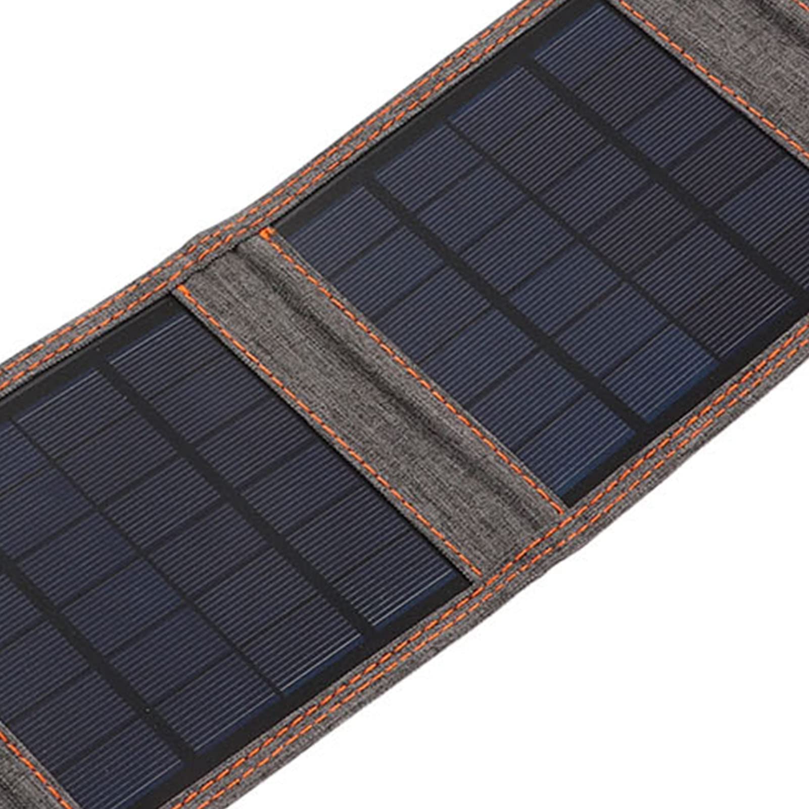 YWBL-WH Cargador Solar Plegable, Cargador USB de Silicio Policristalino