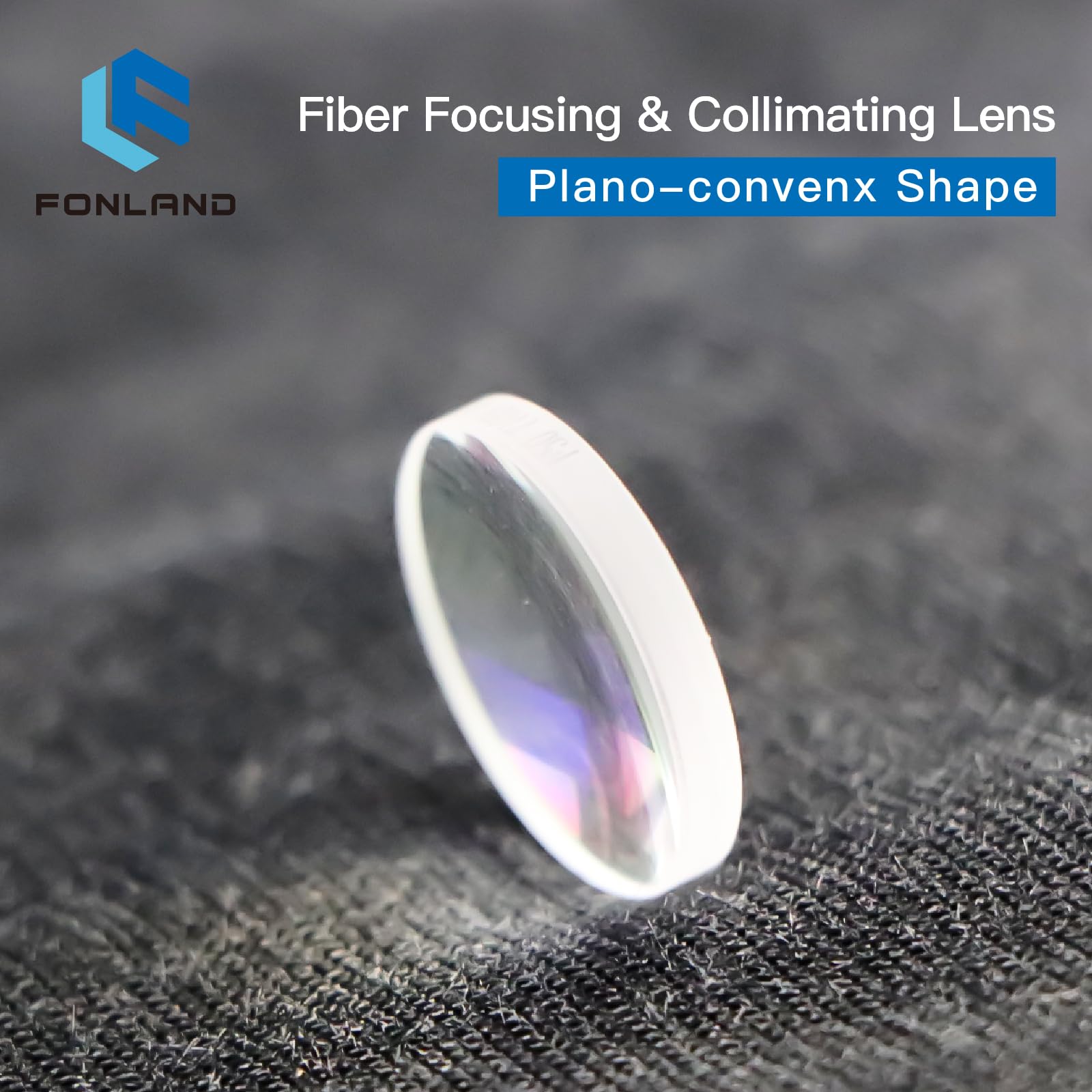 Diametro lente Collimante di Messa a Fuoco 20-37 mm Silice Fusa al Quarzo per Macchina Laser a Fibra ad Alta Energia 1064nm Piano-Convesso