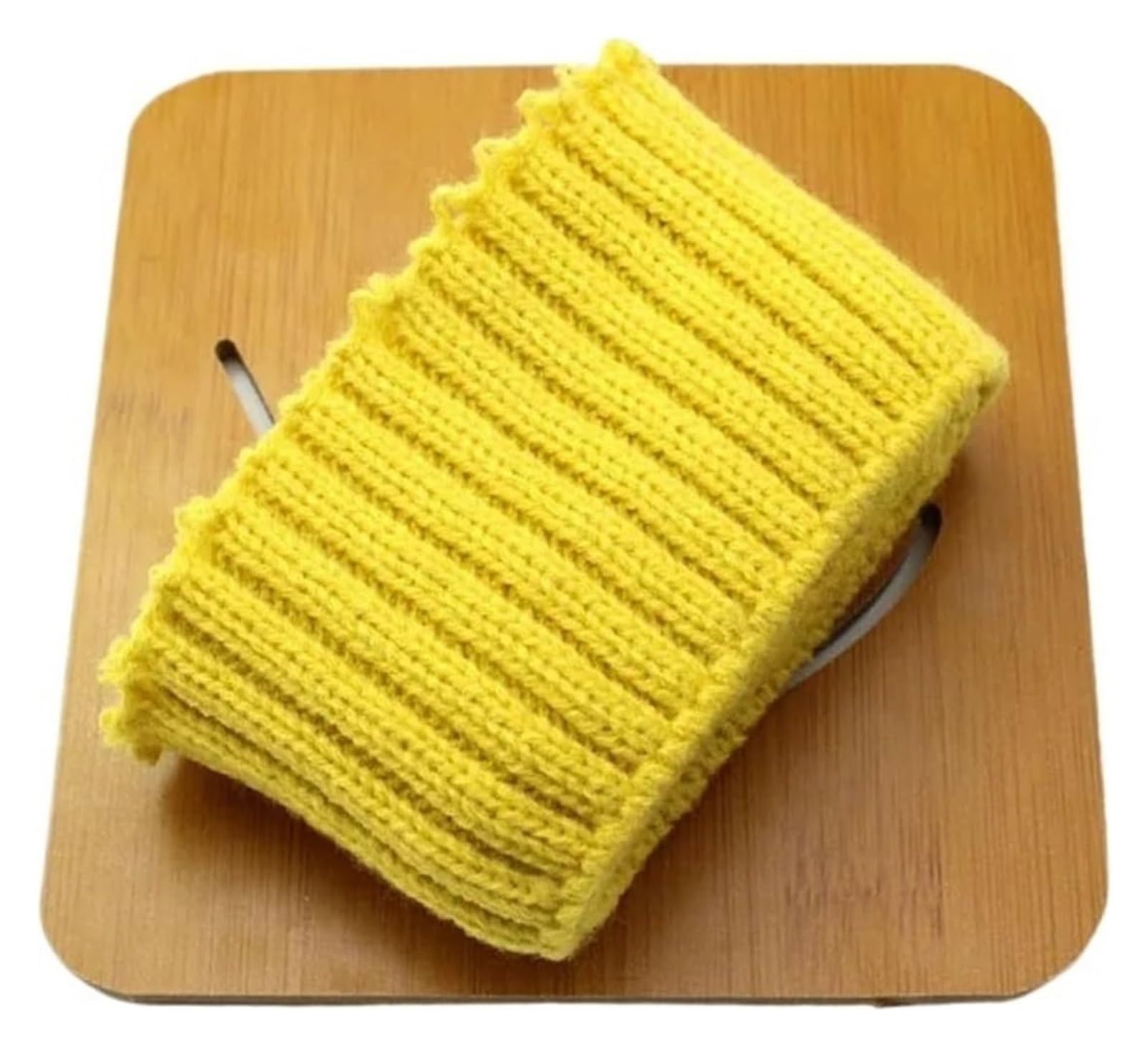 Rib Knit Cuff, Elastic Ribbed Cuffs Acrylic Rib Knit Fabric Multicolor 7x75cm for Making(Yellow)