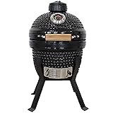 KAMADO BONO Ceramic BBQ Grill, 13' Picnic I Mini Kamado BBQ Charcoal Grill, Egg bbq, Kamado Barbecue Grill I Portable Oven and Smoker with Stand