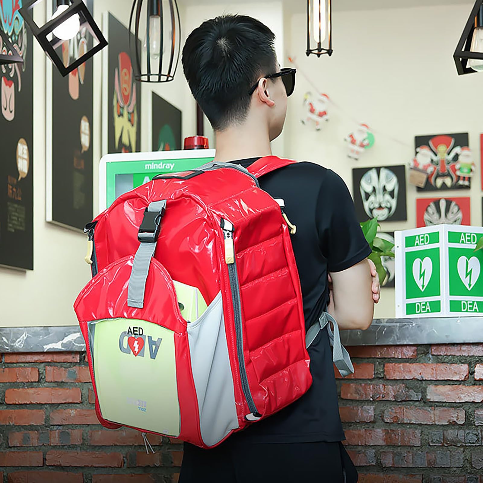 Sac de Rangement Portable for défibrillateur AED, avec Bretelles réglables, Couleur Attrayante, Compatible avec AEDB3Pro