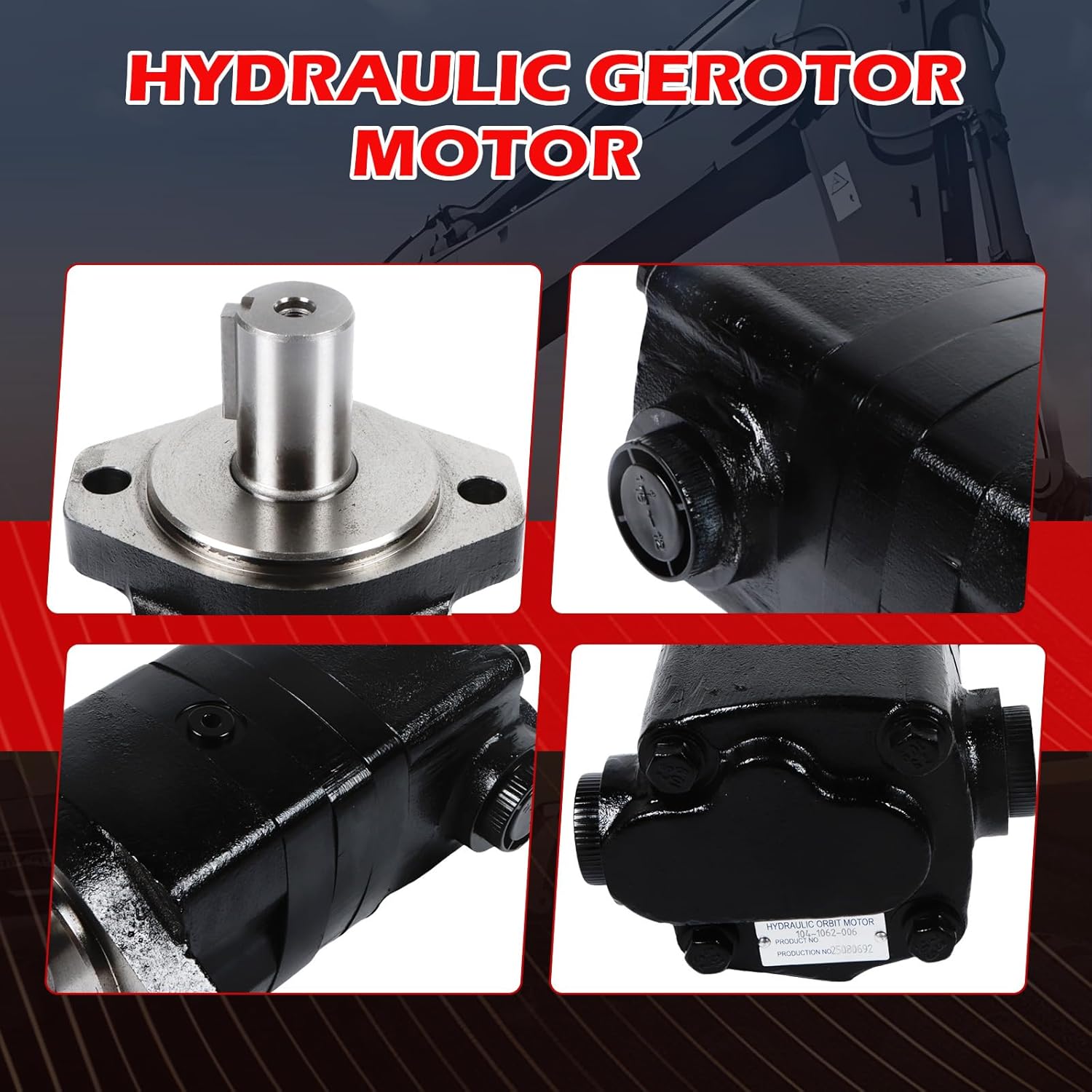 1pcs 104-1062-006 104-1062 Hydraulic Motor Maximum Geometric Displacement 101.6 cm³/r Eaton Char-Lynn 2000 Series