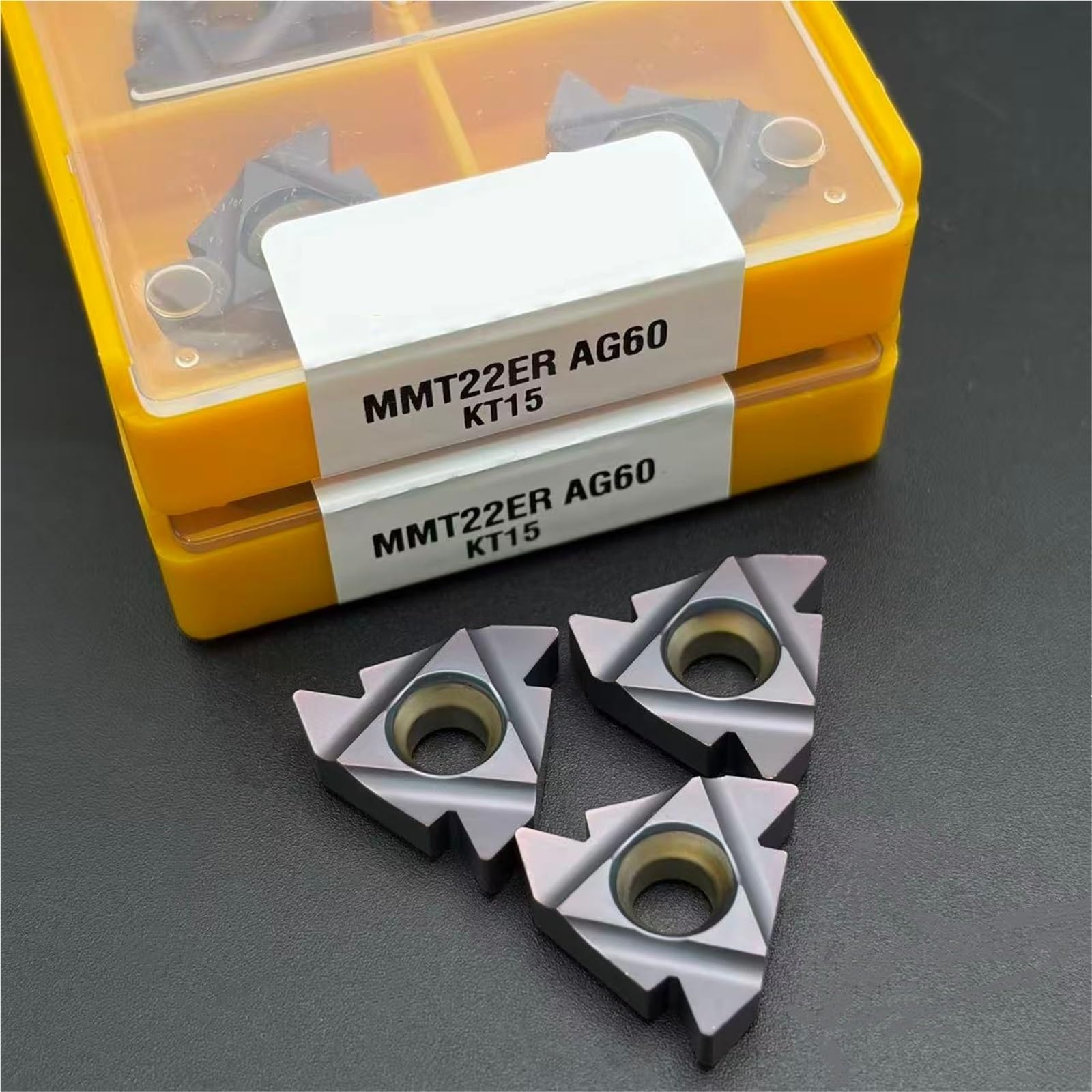 10 Uds Herramienta De Torneado Metal Procesamiento Piezas Torno Indexables Insertos Fresado CNC Carburo(MMT 22IR AG60 KT6020)