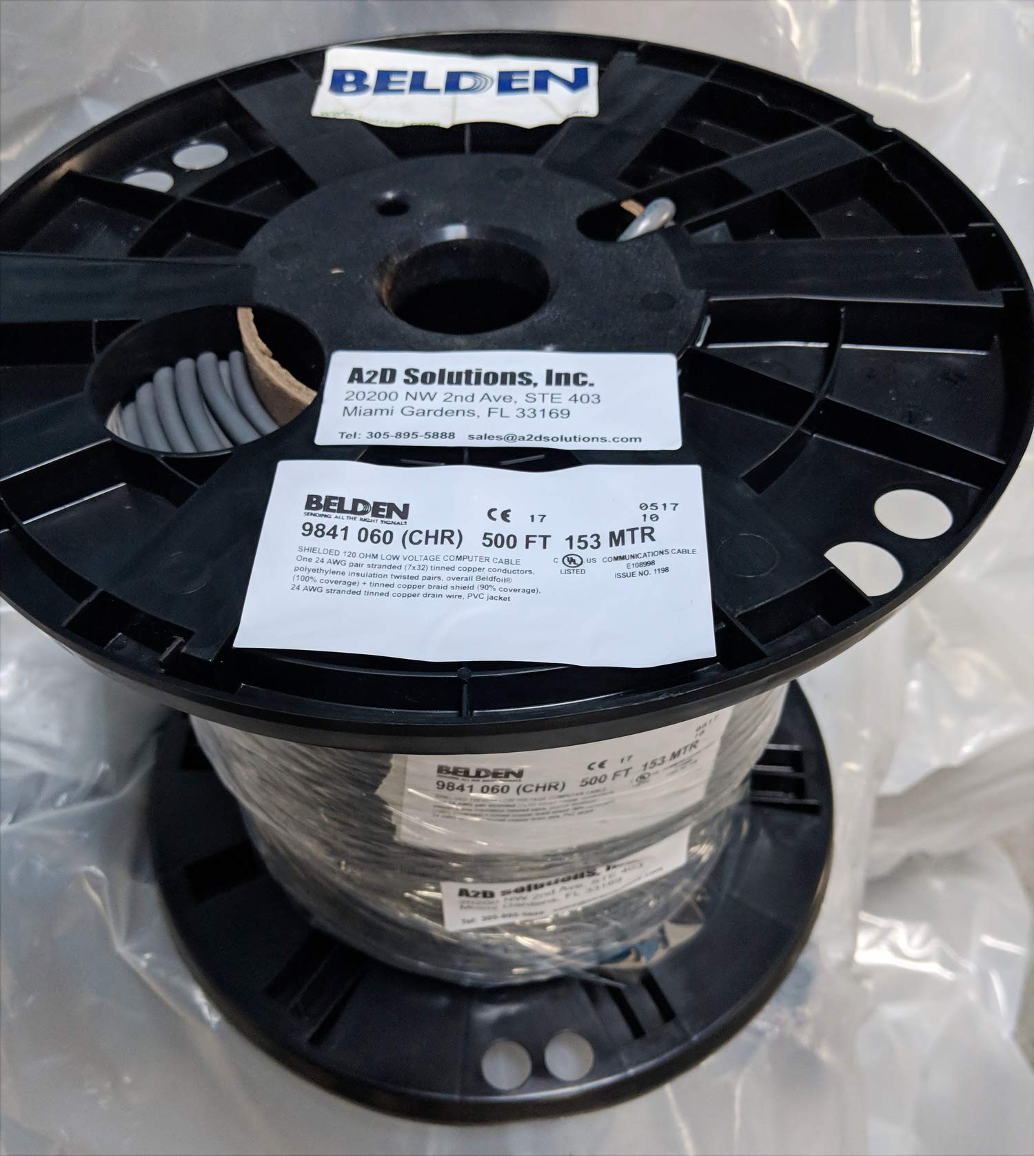 BELDEN 9841 060500 Cable, Shielded MULTIPAIR, 1PR, 24AWG