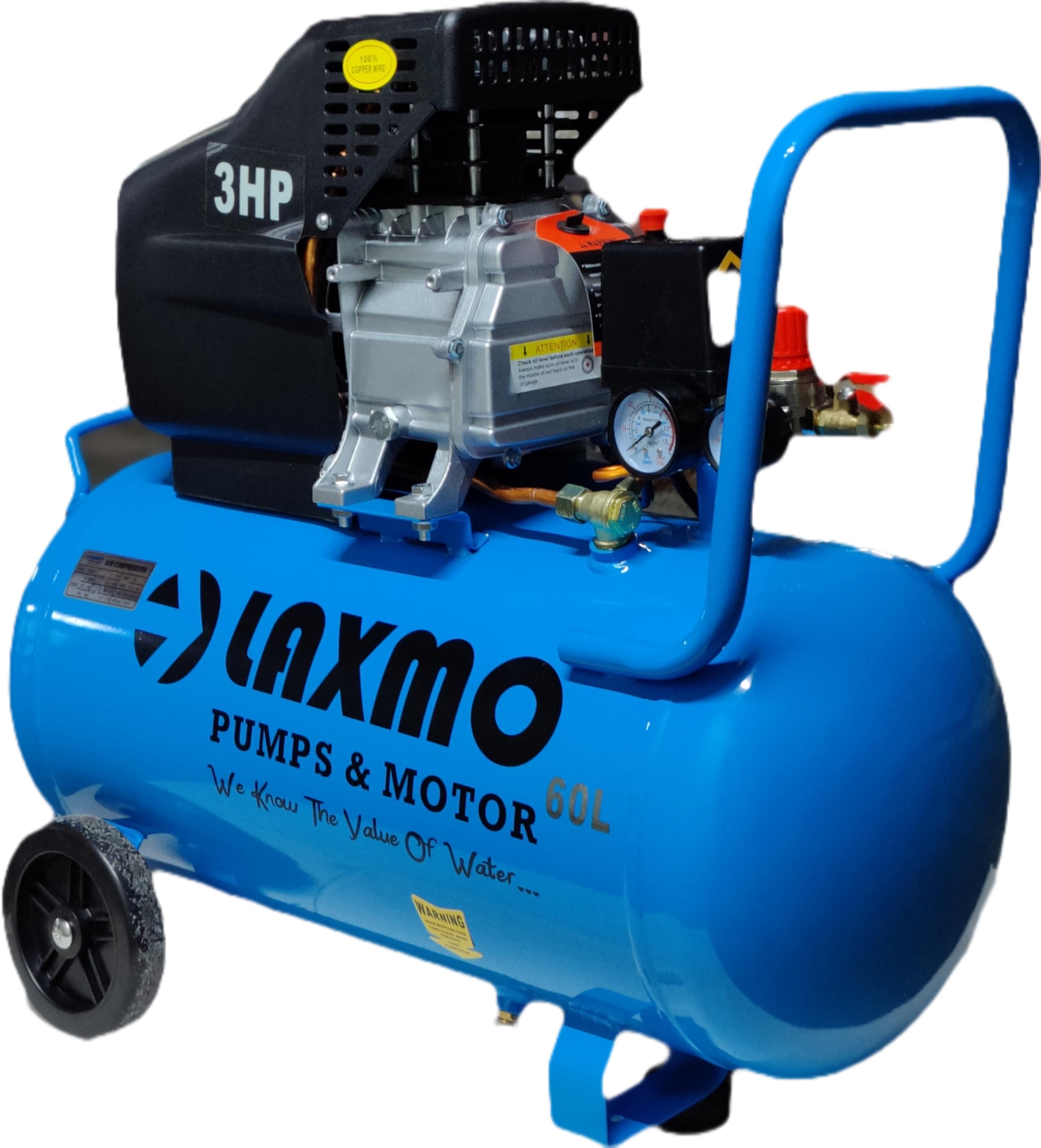 ME　La boum LAXMO Monoblock type Air Compressors (60L-3hp) : Amazon.in: Car