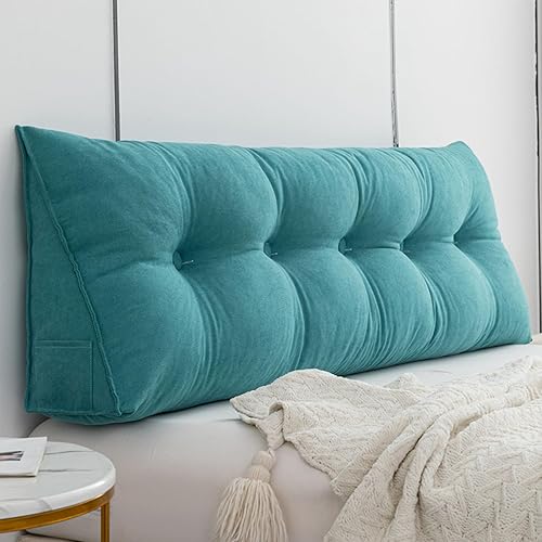 Miniatura 8 de Almohada triangular para cabecero, respaldo grande, cojín de soporte de cuña, almohada lumbar para cama de día, litera, dormitorio con funda