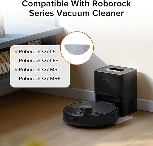 Miniatura 6 de roborock Q7 M5 Robot Aspirador y Trapeador Negro Paquete de 2 Paños de microfibra