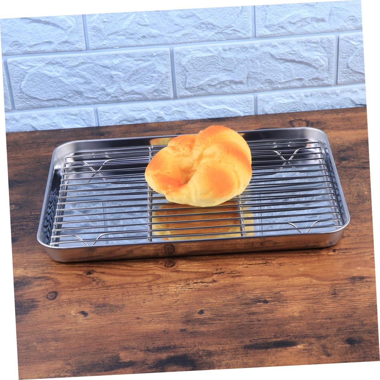 POPETPOP 2piezas Bandeja Para Hornear y Rejilla De Acero Inoxidable Para Enfriamiento De Pasteles Para Cocina