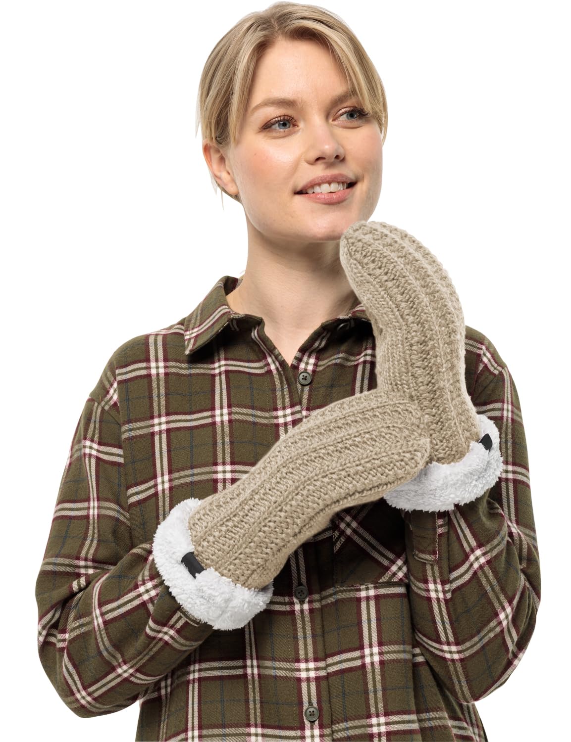 Jack Wolfskin Highloft Knit Mitten W Glove, Anise, S, anise, S
