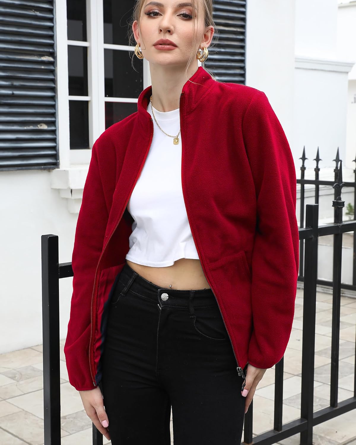 Argstar Women's Fleece Jacket with 6 Pockets (XS-2XL) - Image 2