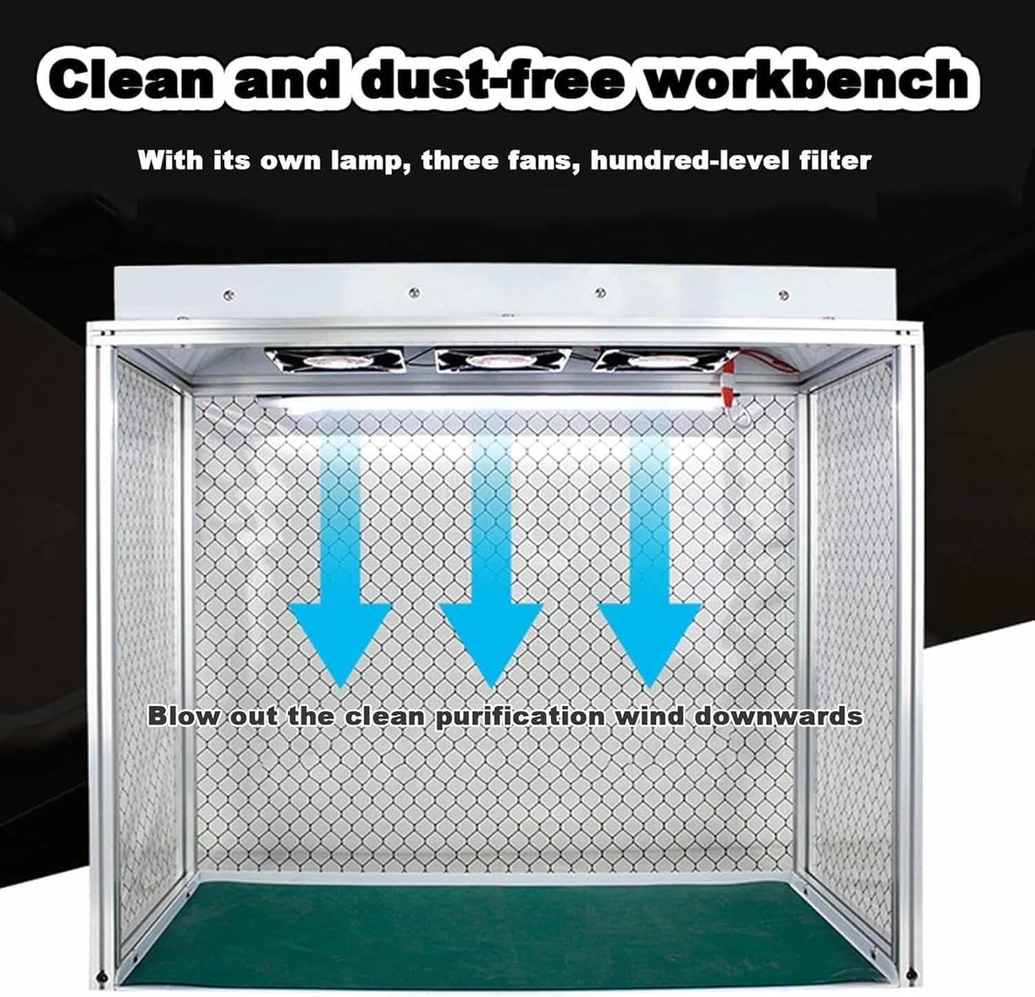 Portable Laminar Flow Hood,Laminar Air Flow Clean Bench Workstation Vertical Laminar Flow Hood Dust Free Room Worktable for Phone Repair/Workshop/Lab