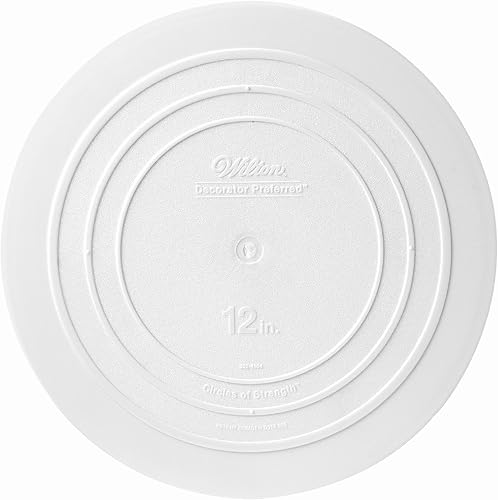 Miniatura 5 de Wilton Placa separadora de borde liso para pasteles, 8 pulgadas, color blanco
