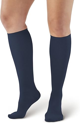 Vista 6 de Ames Walker AW Style 167 - Calcetines de viaje para mujer, de compresión moderada, de 15-20 mmHg, color negro, talla S