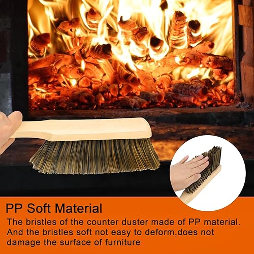 Miniatura 3 de Uniflasy Cubo de ceniza con tapa, pala y escoba de mano, cubo de ceniza de carbón de metal de 5.2 galones para chimenea, hogueras, estufa de leña,