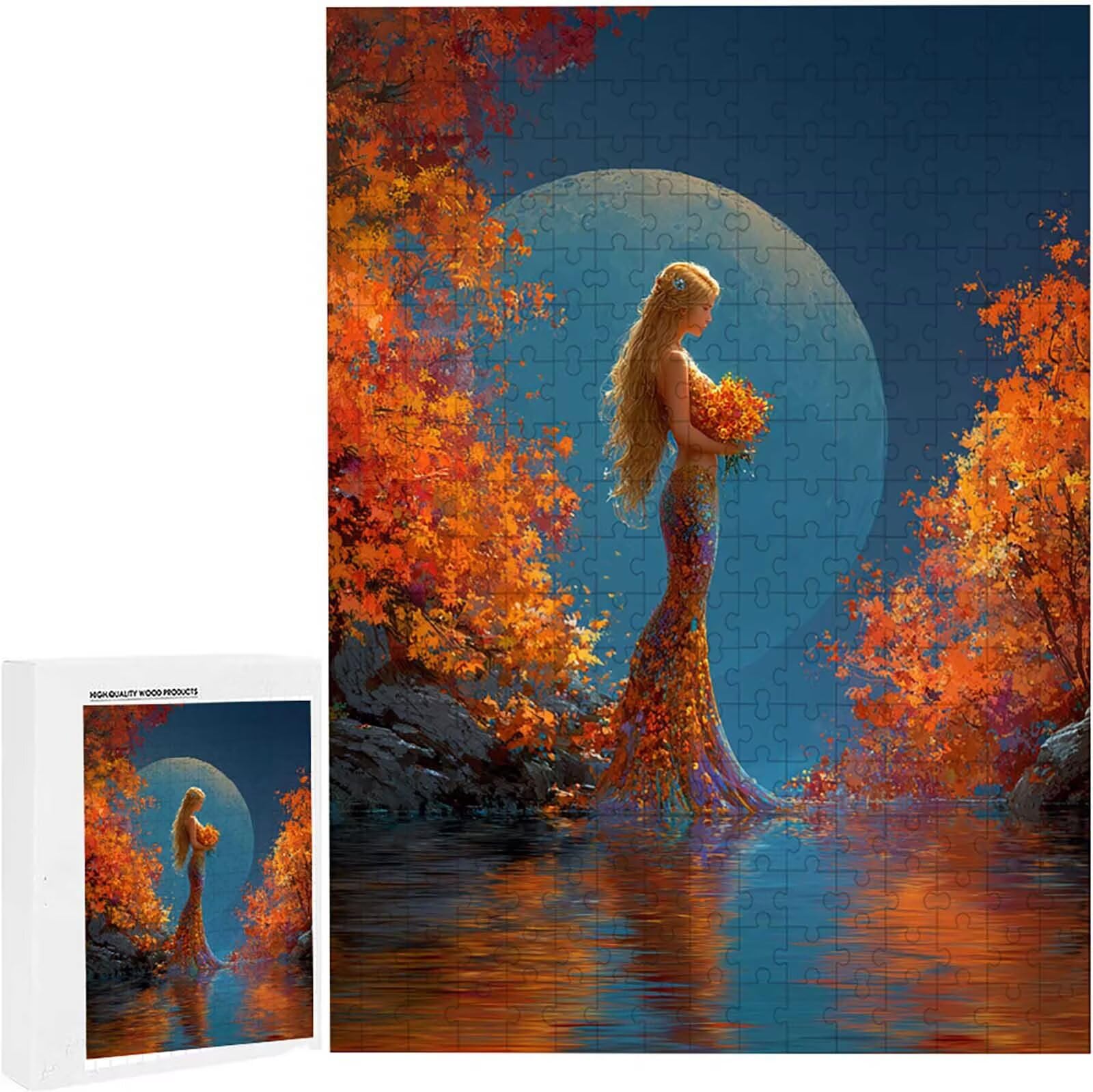 Puzzle 4000 sztuk Puzzle dla dorosłych 140x87cm Gra edukacyjna prezenty dla dorosłych i dzieci w wieku 14 lat, kreatywny prezent na relaks kobieta kwiat PjY979 1-V