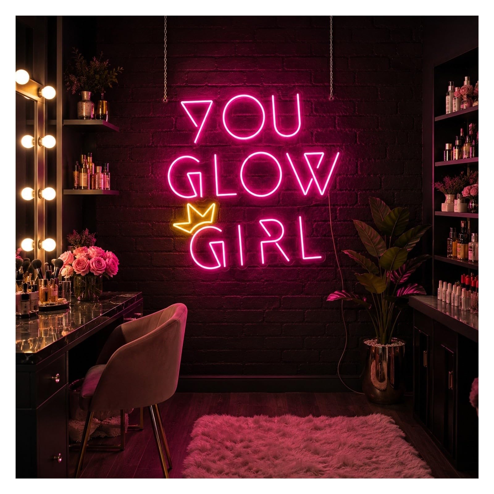 Decoración Lámparas Letrero De Neón YOU GLOW GIRL