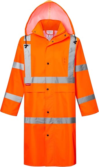 ProtectX High Visibility Waterproof Rain Coat for Men & Women
