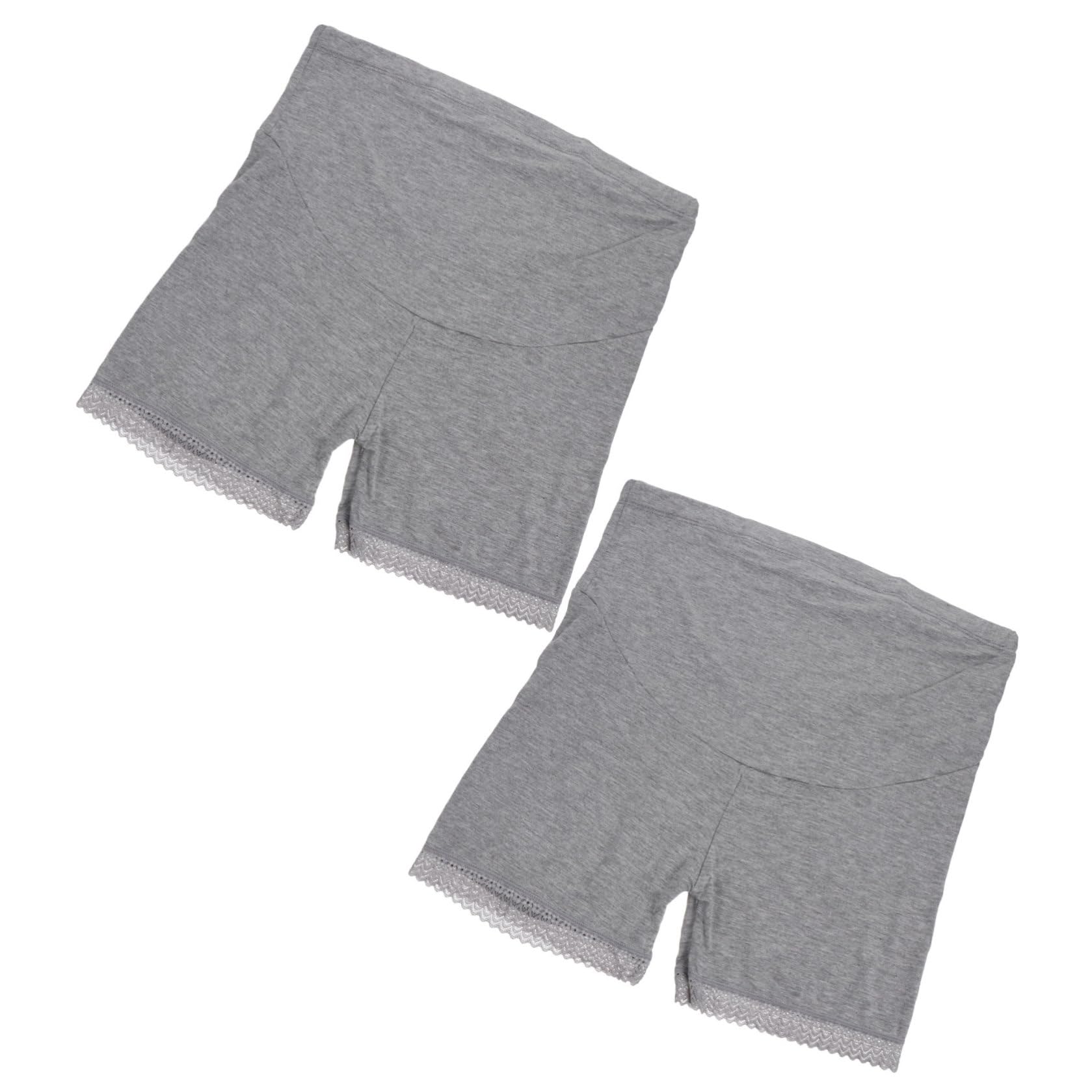 Ipetboom 10 Piezas Bragas de Algodón para Embarazadas Panties de Seguridad de Cintura Alta Elástica con Encaje Cómodas Costuras para Embarazo y Mamá XL