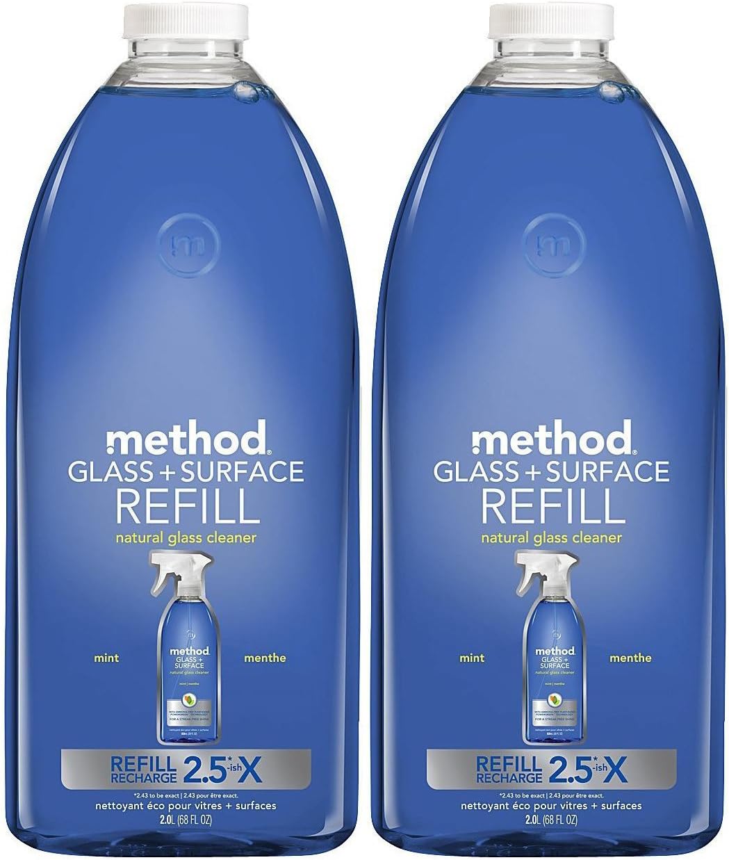 Method Glass & Surface Refill, Mint, 68 Fl Oz (Pack of 2) : Health & Household