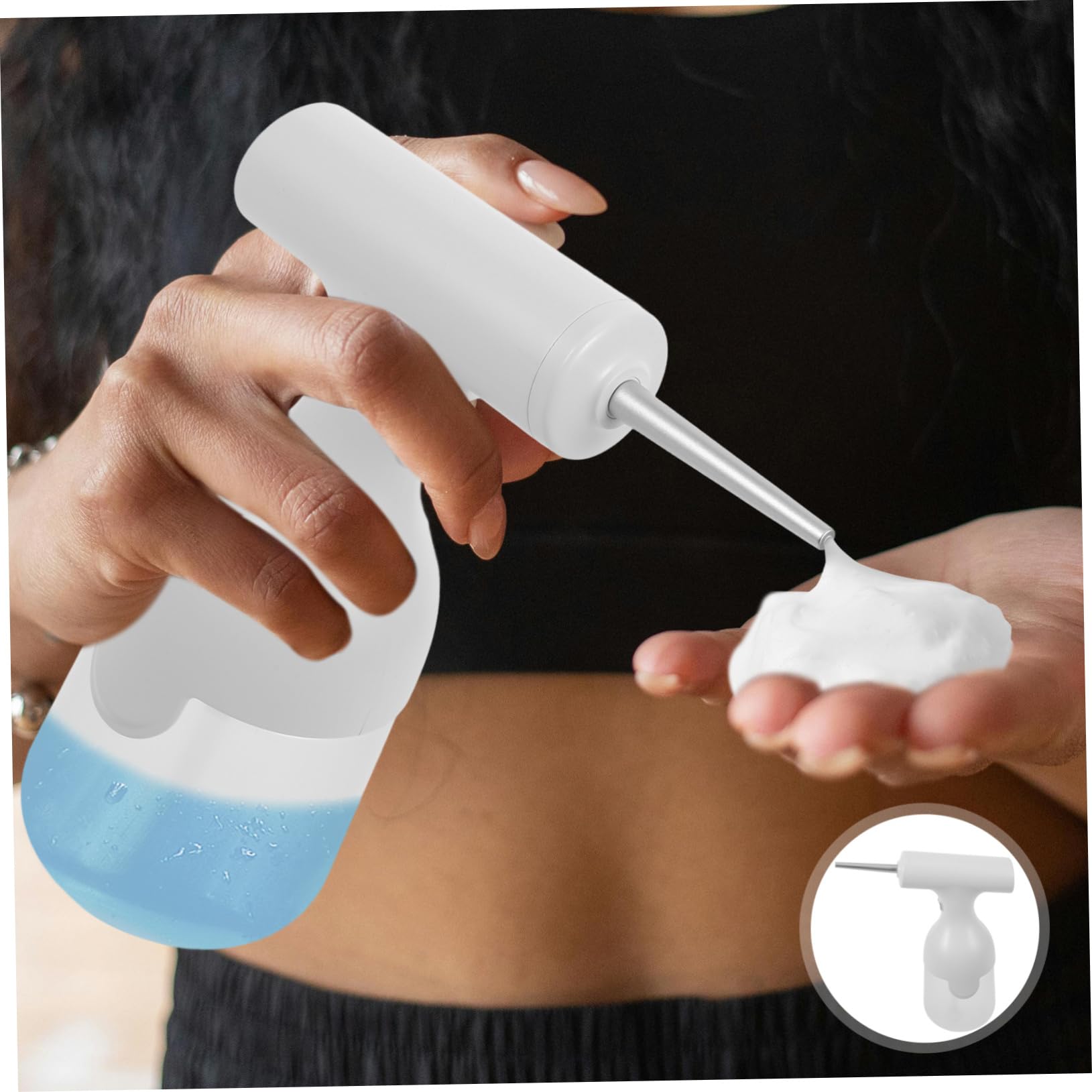 BESTYASH 2 Juegos de gel limpiador baño dispensador fabricante de espumas limpiadoras fabricante de espuma facial botella de espuma ABS.PP.