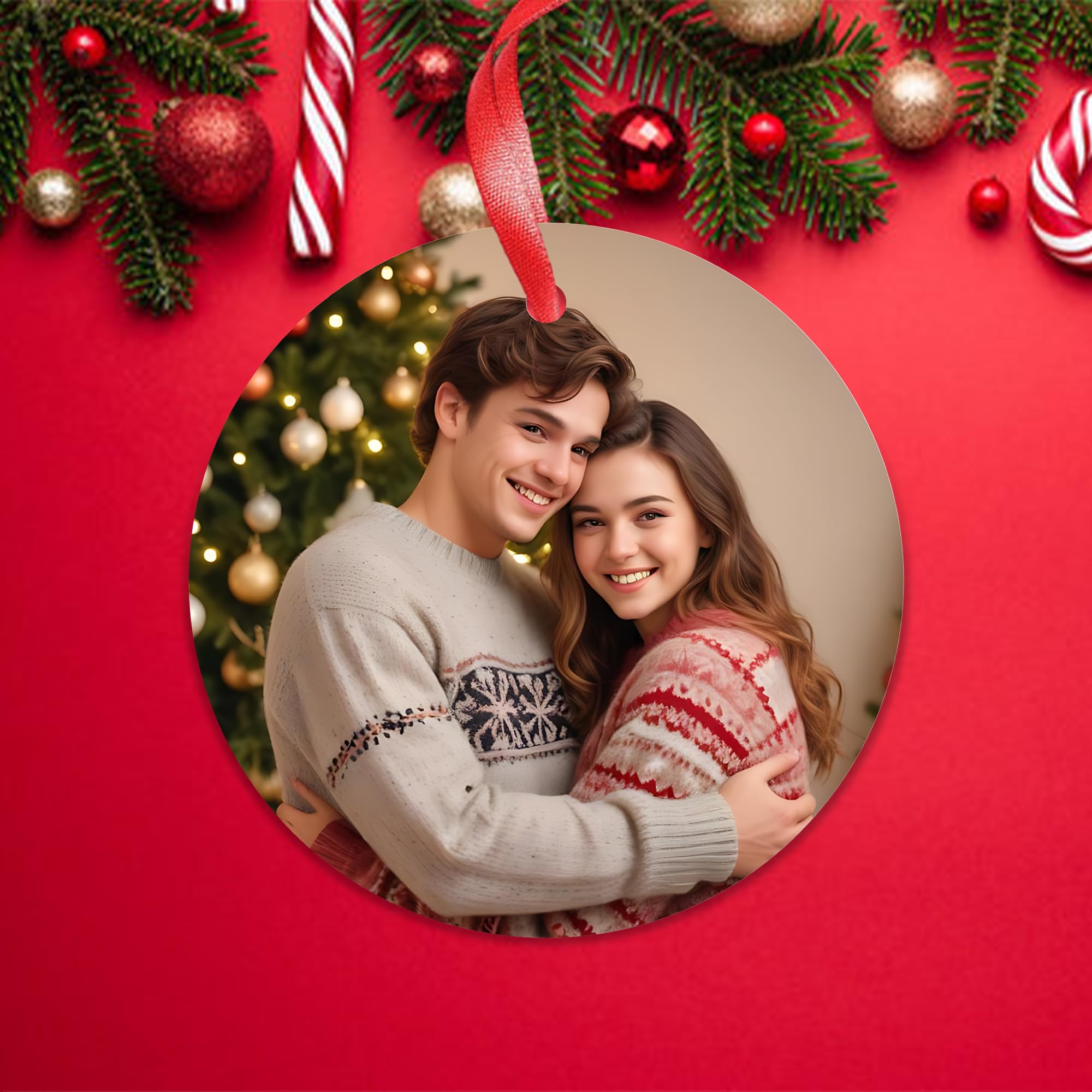 Kreatesquare White Personalised Christmas Bauble Round Shape Ceramic Tree