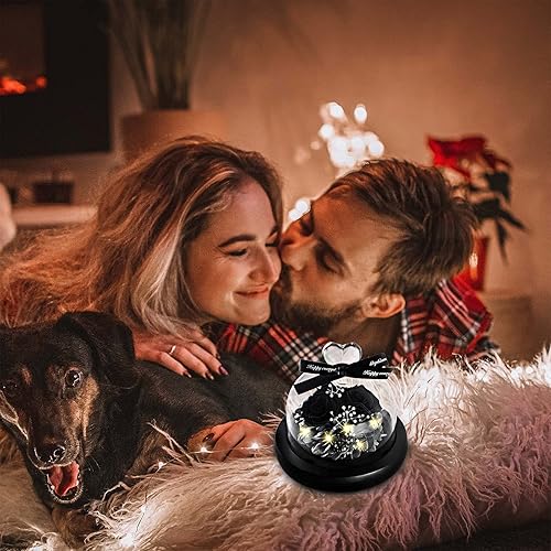 Miniatura 7 de Kylin Glory Forever Flowers - Rosas eternas reales preservadas, regalo con luces LED de estado de ánimo para el día de San Valentín, cumpleaños,