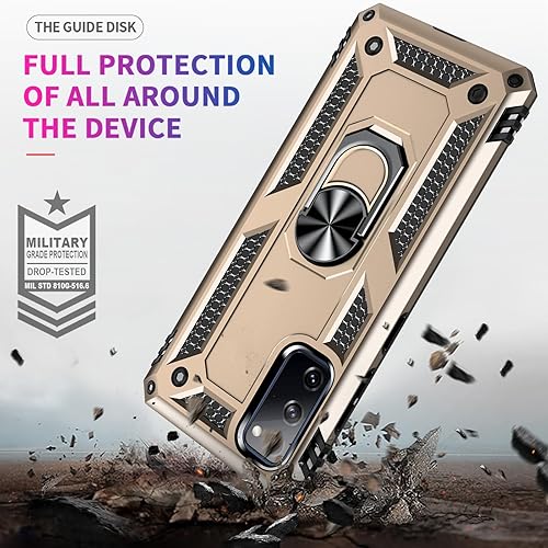 Miniatura 10 de Funda para Samsung Galaxy S20 FE, Galaxy S20 FE 5G con protector de pantalla HD, fundas protectoras de grado militar con anillo para Samsung Galaxy