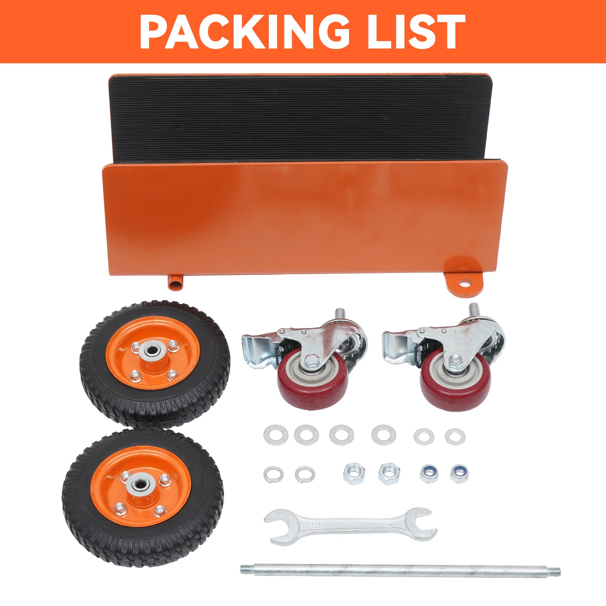 AIWFL Carrito de puerta resistente con capacidad de 1100 libras, 4 ruedas, granito, losa de granito, con ruedas neumáticas de 8 pulgadas, carrito de panel para manejo de materiales de láminas de yeso,