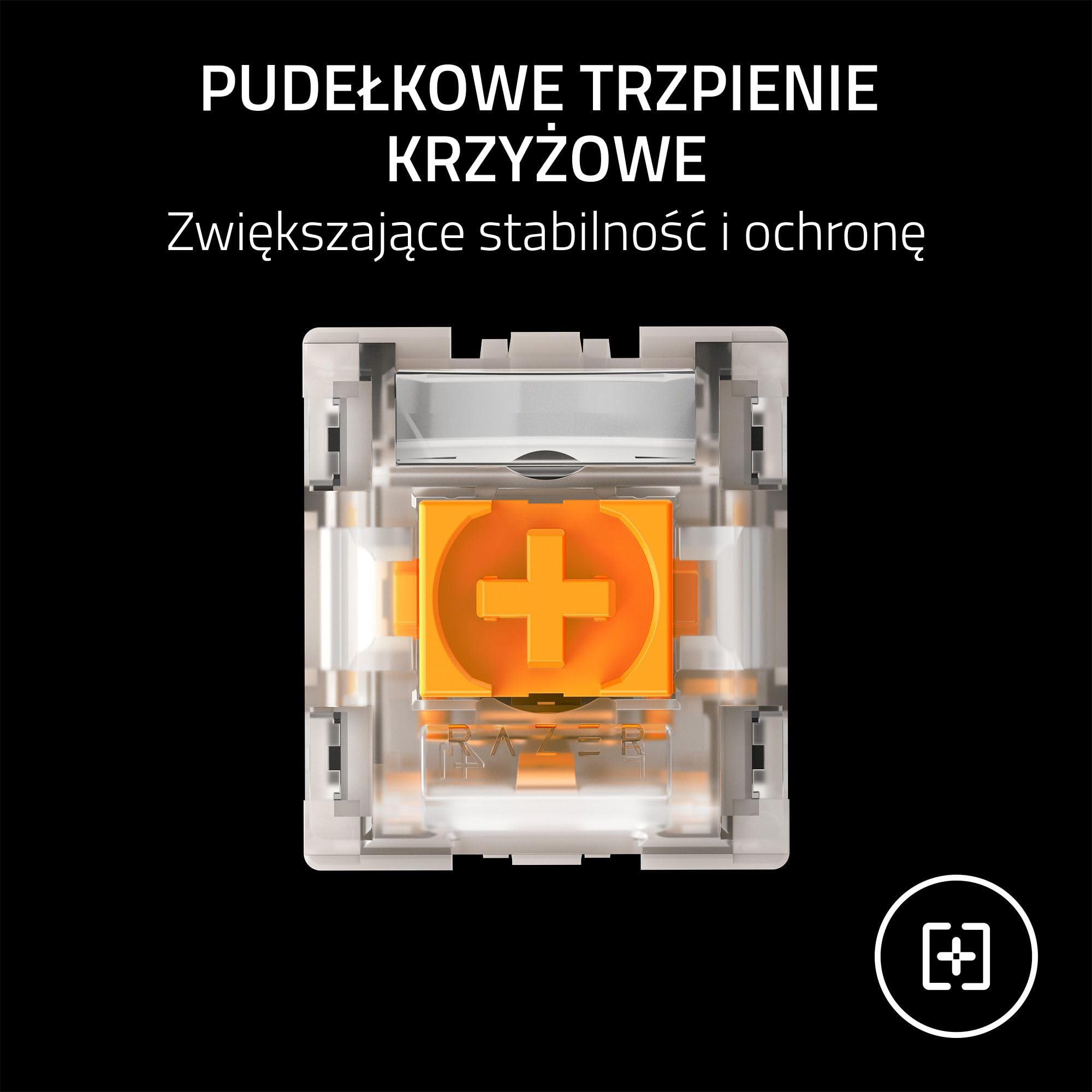 Razer Zestaw przełączników mechanicznych – pomarańczowy przełącznik dotykowy (zoptymalizowany do gier, przezroczysta obudowa przełącznika z soczewką LED, żywotność 100 milionów naciśnięć klawiszy