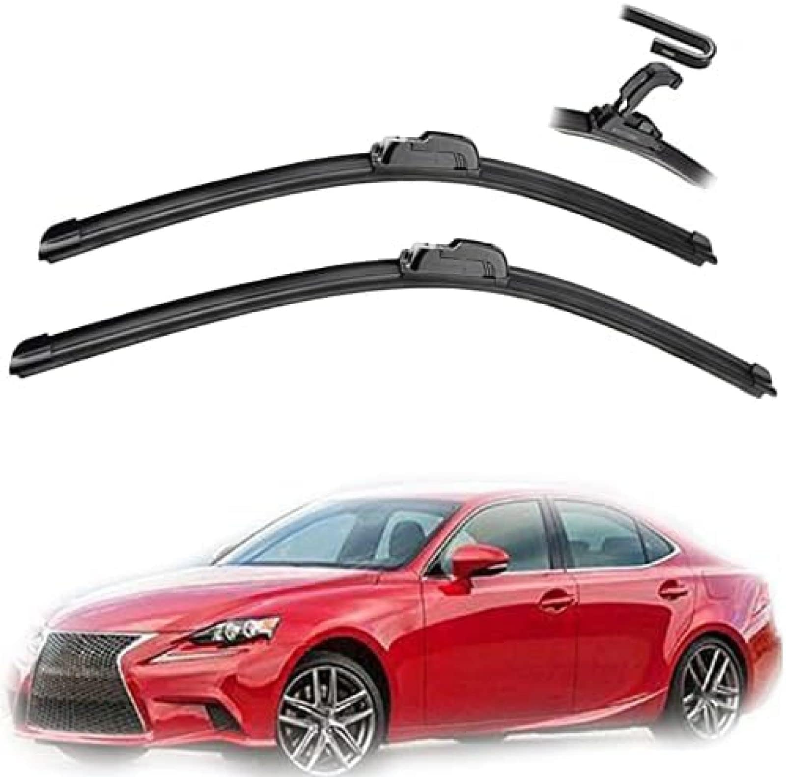 TMAR Scheibenwischer Vorne und Hinten Wischerblätter Set Für Lexus is XE30 250 300h 350 IS250 IS300h IS350 2014 2015 2016-2019 24"+18", Windschutzscheibe Front Fenster Wischer Auto Zubehör
