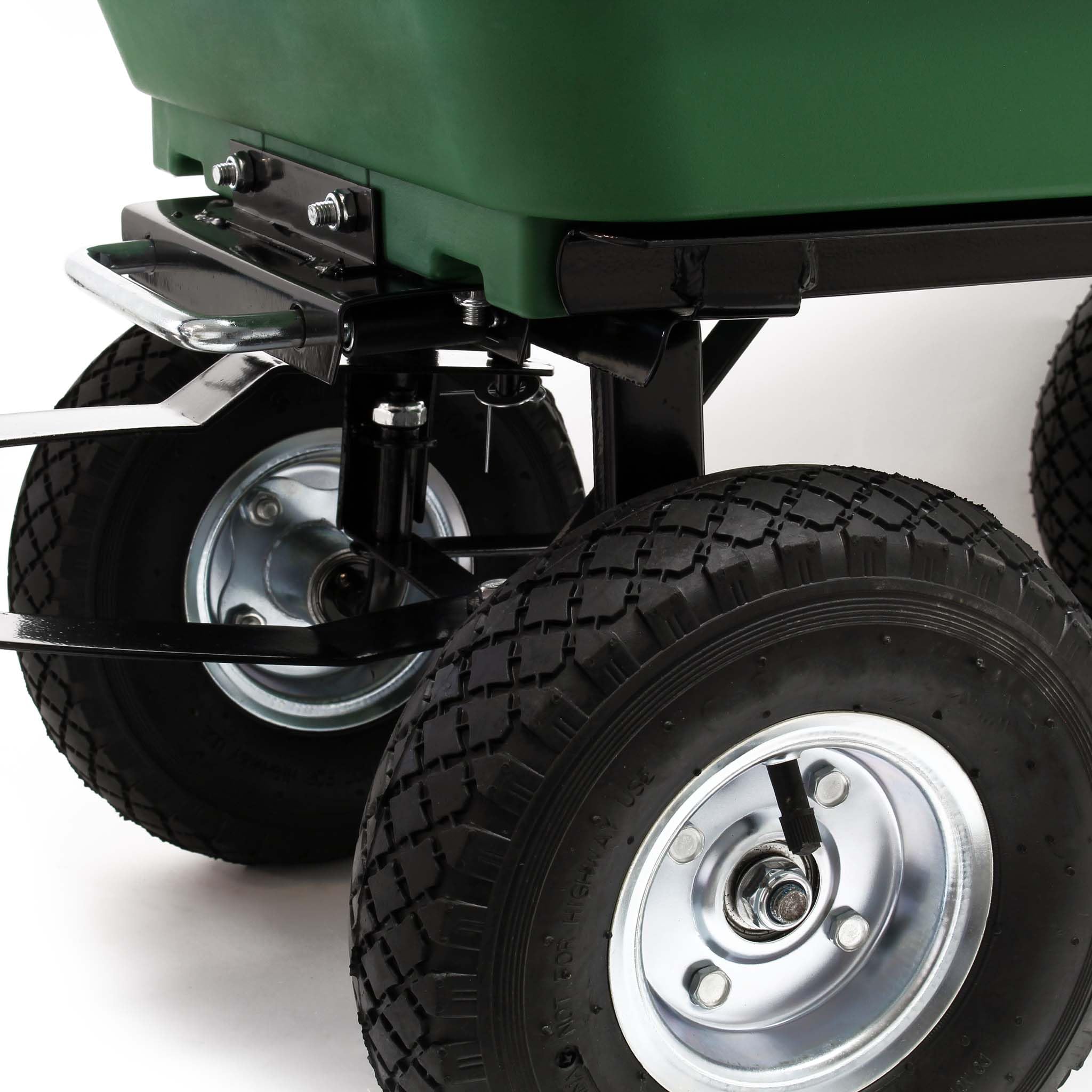 Wiltec Chariot de Jardin à Main – 1050 x 450 x 485 mm – Volume 50 L – Capacité de Charge 200 kg – avec Benne basculante et 4 Roues – Remorque Brouette jardinerie