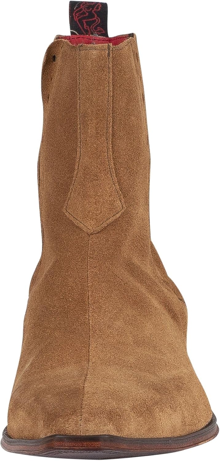 Jeffery West Men's Suede Chelsea Boots, Havana