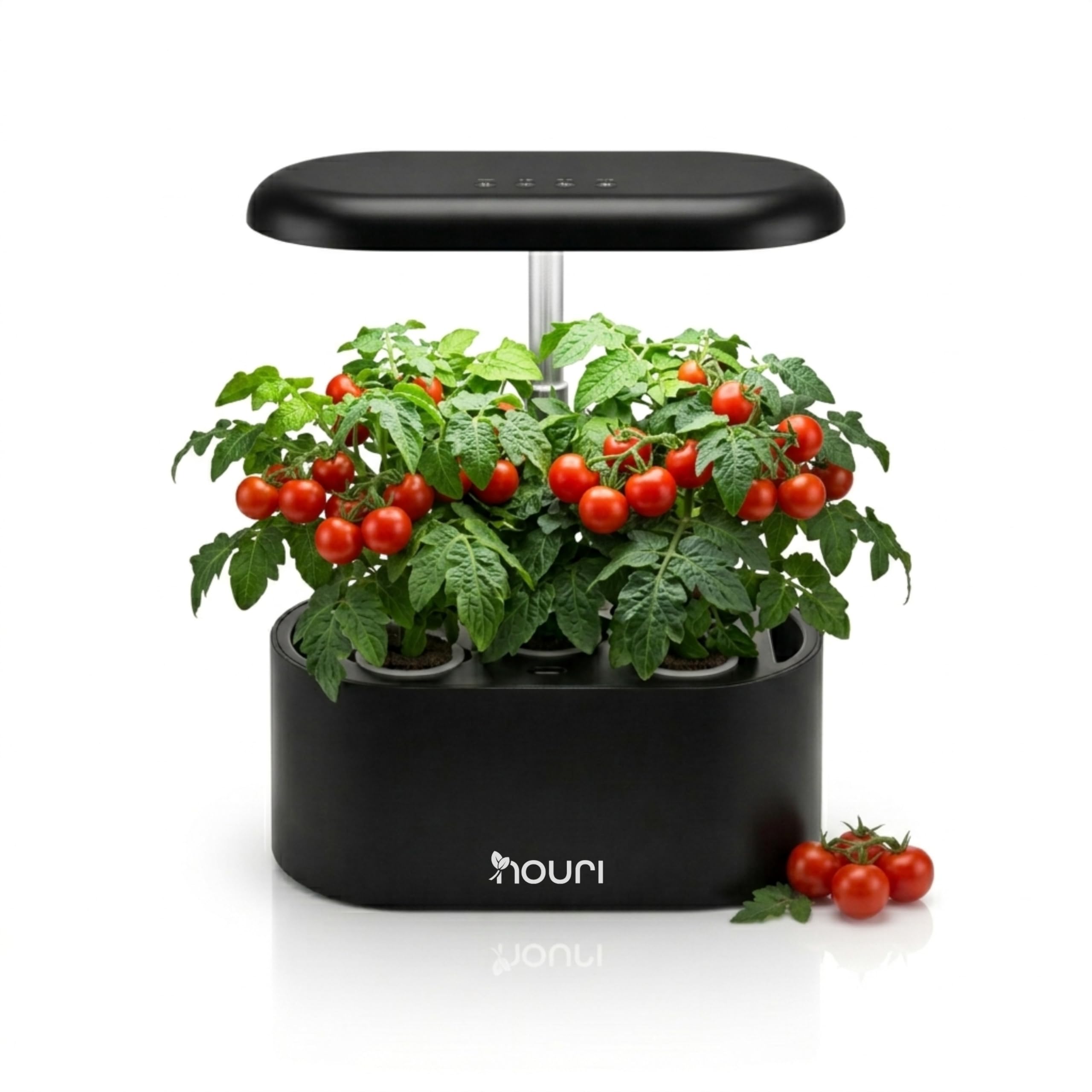 Nouri Hydroponics Growing System, 5 pod Smart Indoor Herb Garden Kit with LED Grow Lights, Hydroponic Herb Garden Indoor for Plant Lovers, Gardeners, Kitchen, Basil Seeds Included