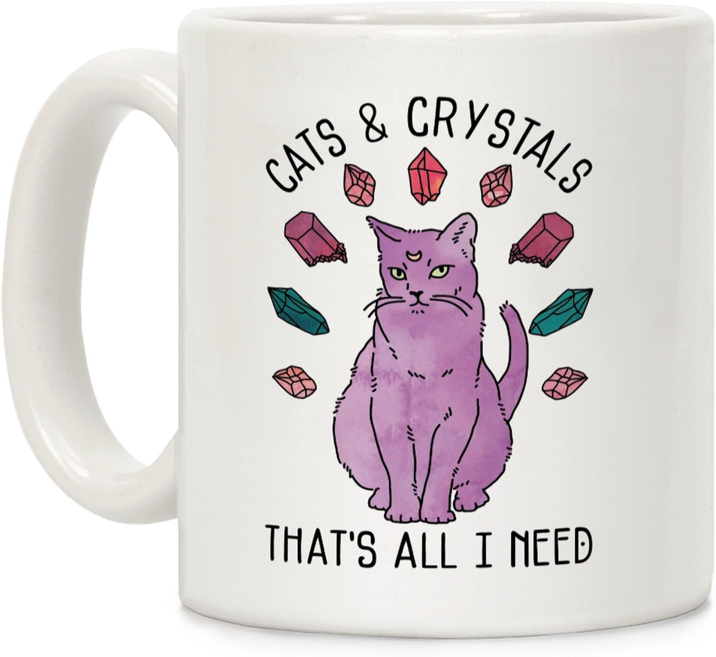 LookHUMAN Tazza In Ceramica Cats In Space 425 Ml - Gatti Astronauti Nello Spazio, Regalo Per Amanti Dei Gatti E Nerd, Bianca - 5