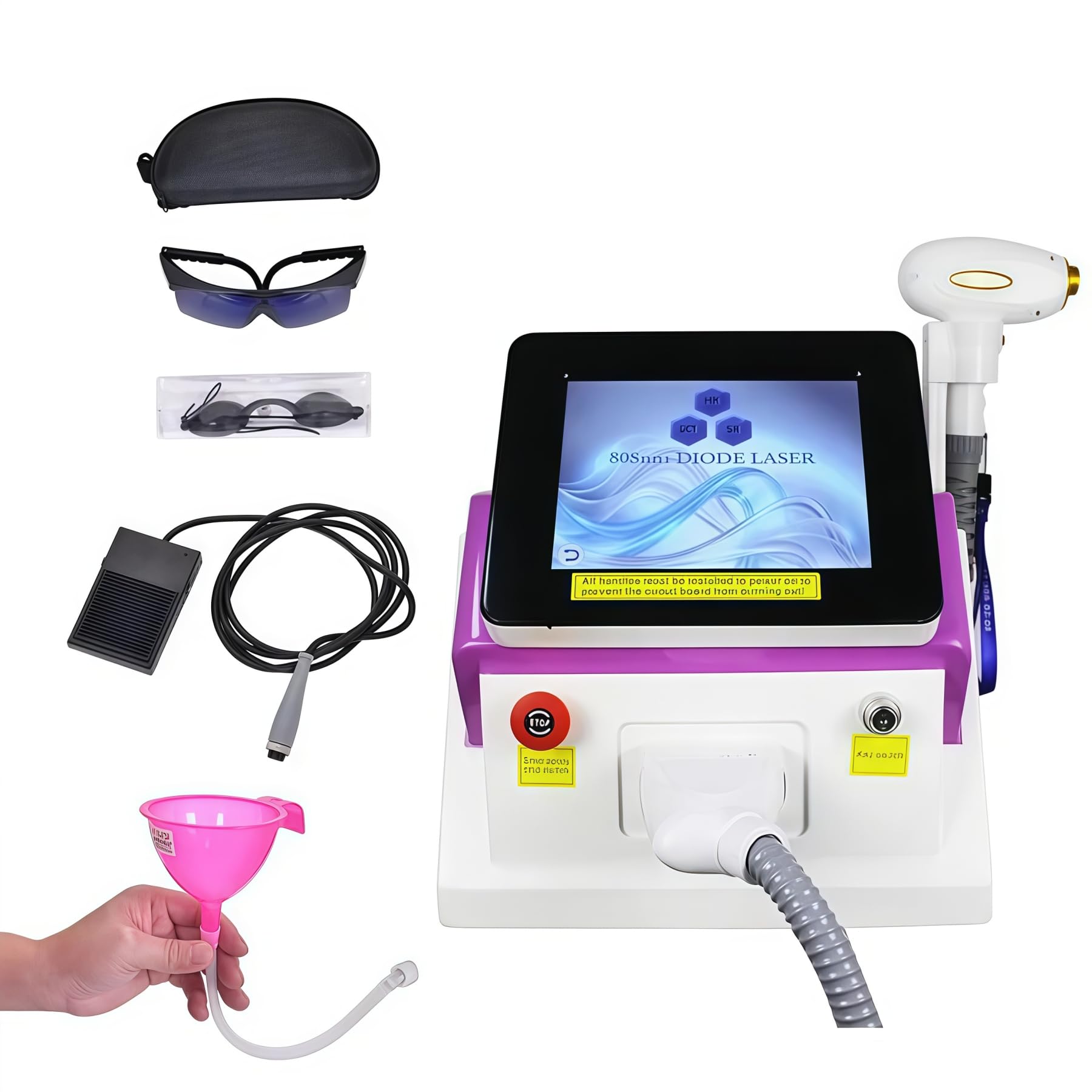 Maschina di depilazione laser a diodo 755nm 808nm 940nm 1064nm 4 lunghezze d'onda corpo facciale depilazione permanente 4000W maniglia LCD regolabile intelligente