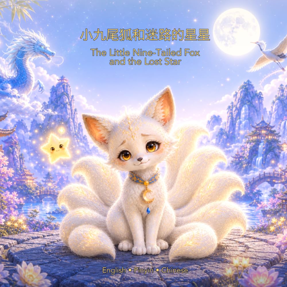 The Little Nine-Tailed Fox and the Lost Star: A Bilingual Picture Book in English, Pinyin, and Chinese