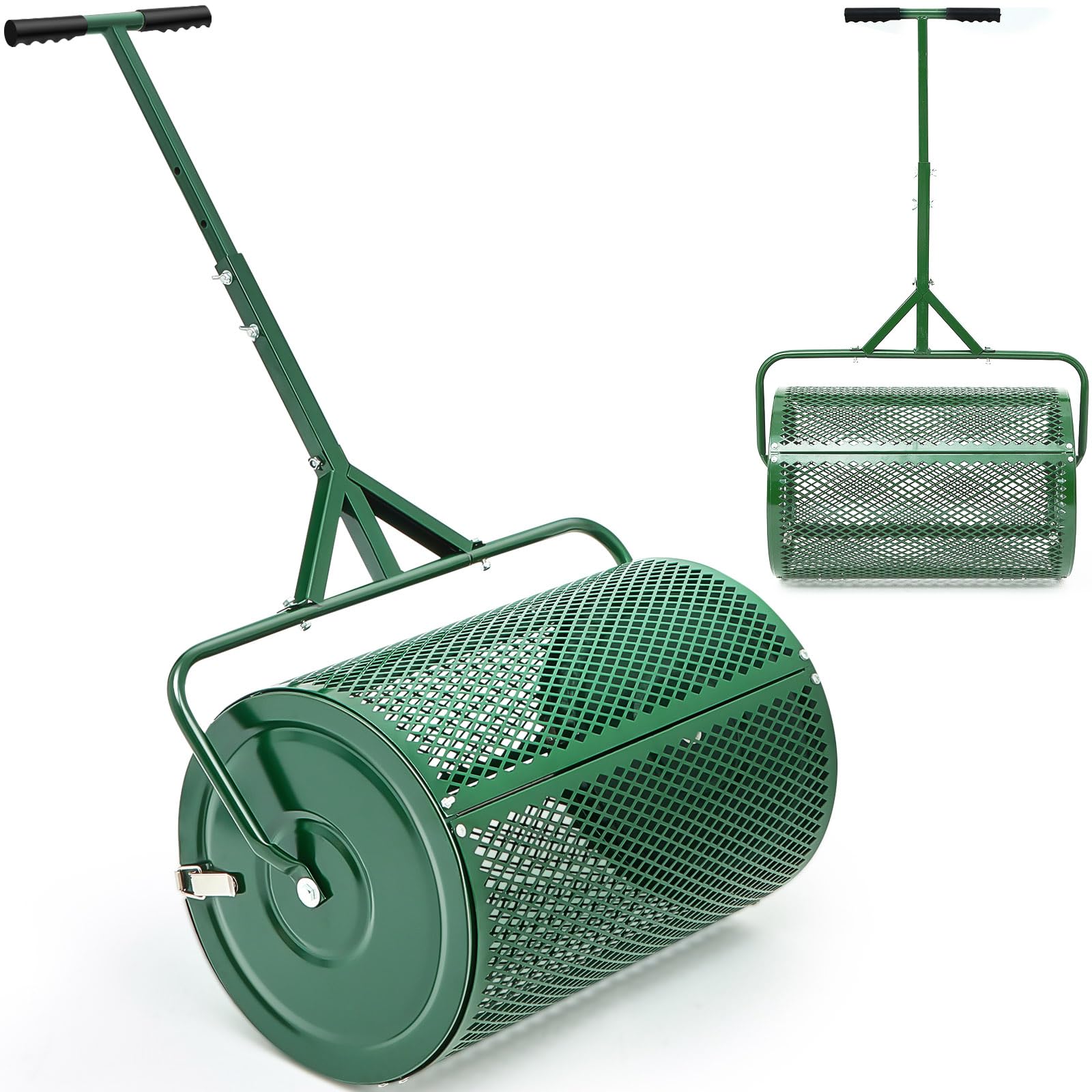 Hiboom Peat Moss Compost Spreader for Lawn Garden, Top Soil, Dirt