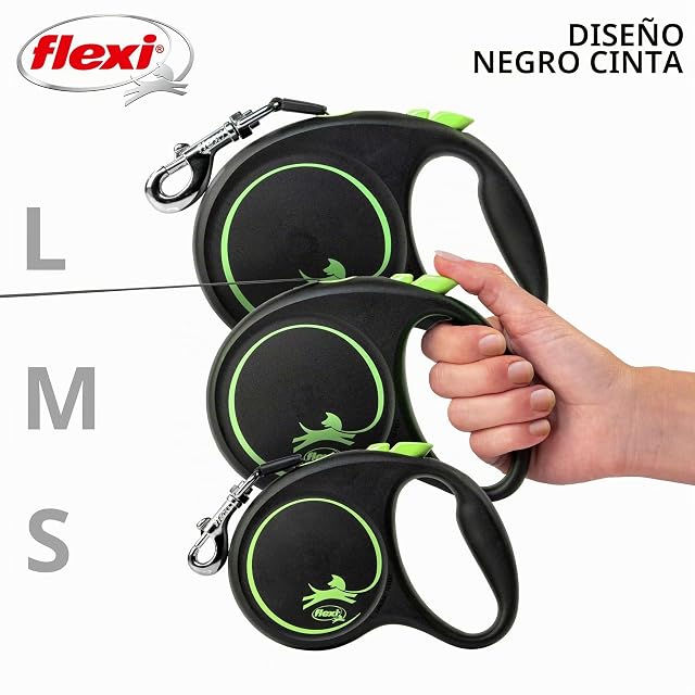 Foto 5 de 6 de Correa Flexi Black Design L Cinta 5M Verde