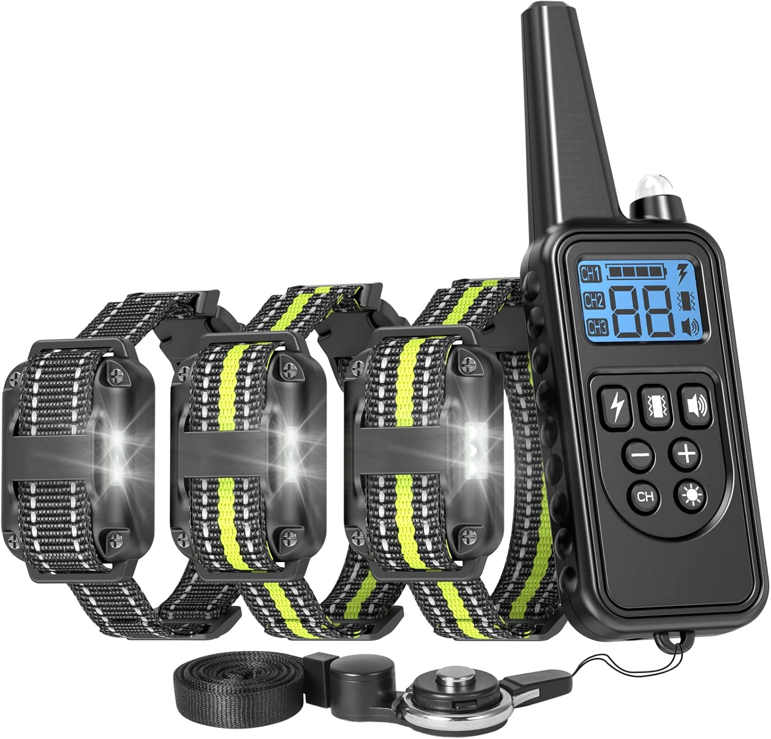 FunniPets Dog Training Collar for 3 Dogs, 2600ft Dog Shock