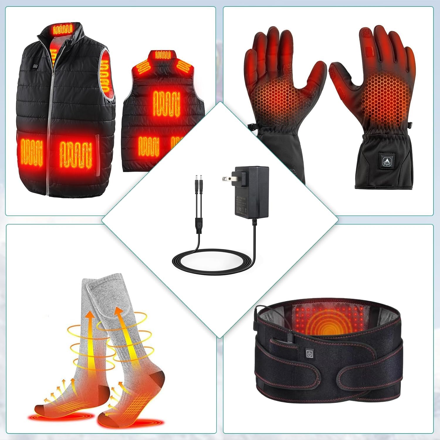 7.4V Rechargeable Battery Charger for Heated Glove 7.4V Li-Polymer Battery, Compatible with Savior Snow Deer Sun Will Ororo Heated Gloves, Heated Socks,Heated Vest Battery Charger - Image 6