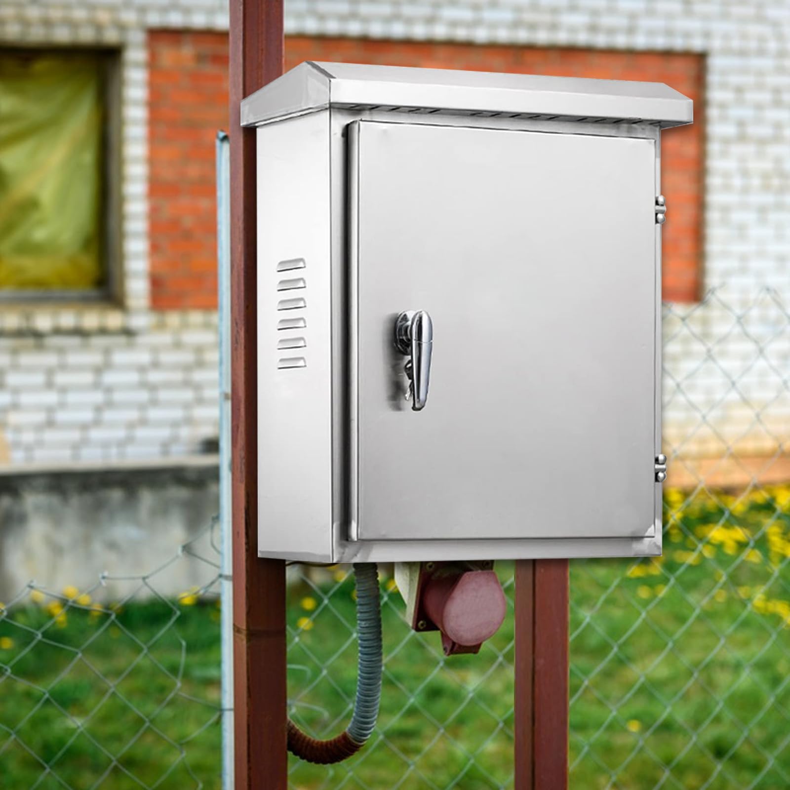 Gabinete Control, 30x40x18cm Gabinete Control Acero Inoxidable 304 Caja Distribución Caja Conexiones Metal Para Distribución Eléctrica Montada En La Pared IP66 Impermeable (30X40X18CM)