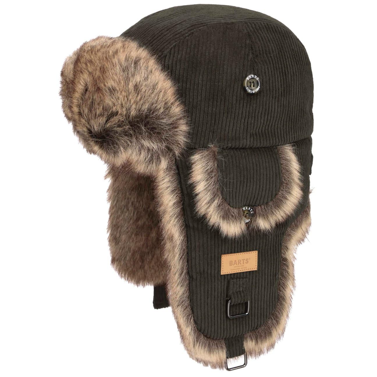 Barts Rib Bomber Army Green Trapper Hat