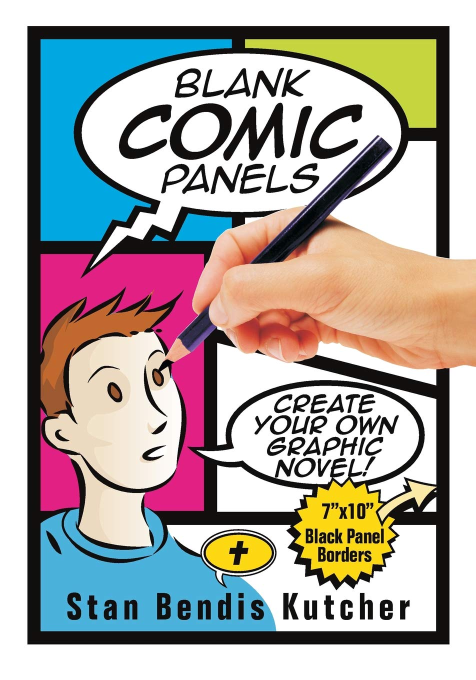 Blank Comic Panels (Black Panel Borders 7"x10"): Create your own Graphic Novel (Draw Your Own Comics)