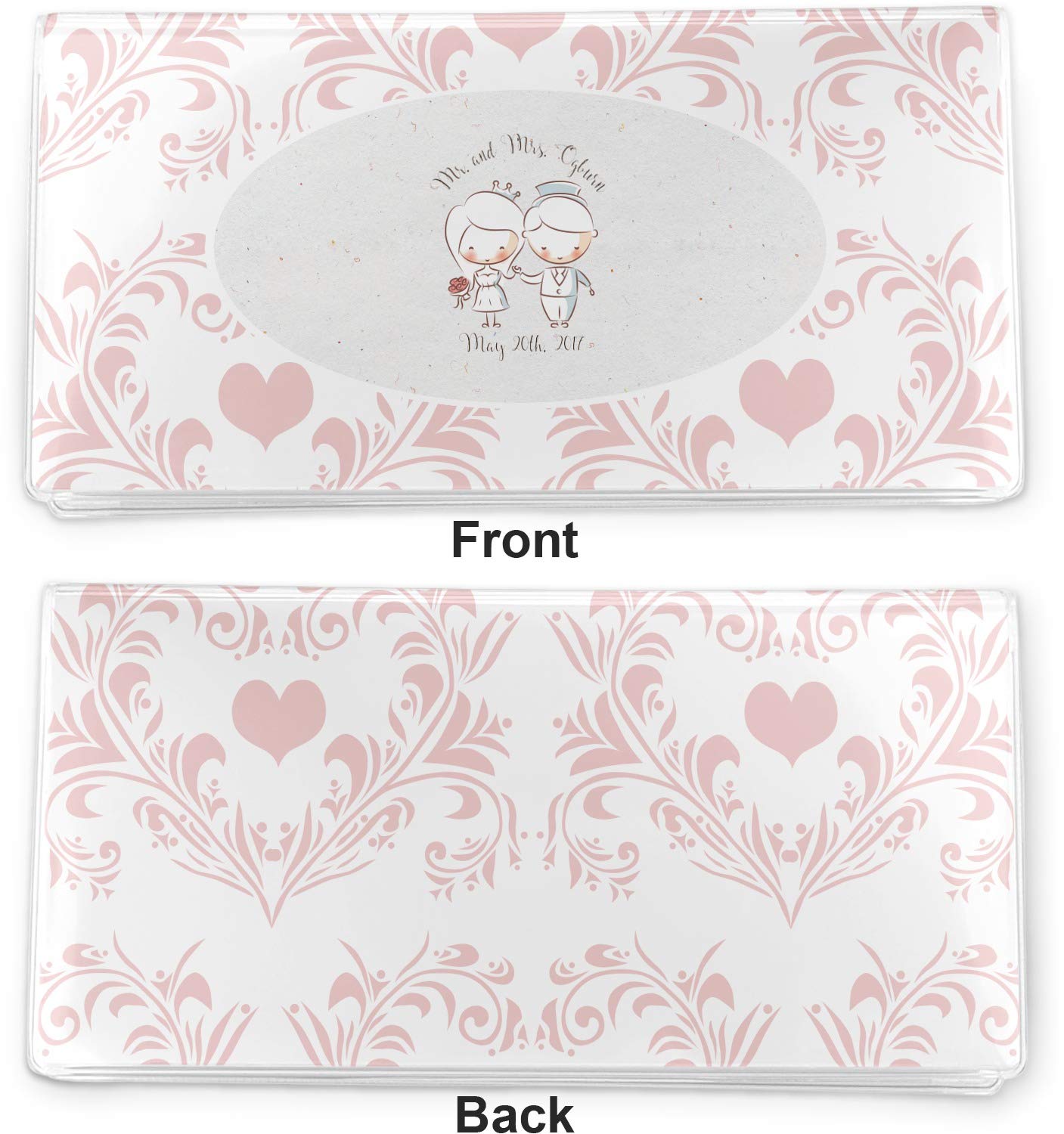 YouCustomizeIt Personalized Wedding People Vinyl Checkbook Cover