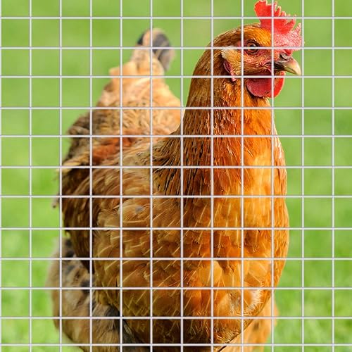 Miniatura 6 de SATINIOR 2 hojas de 13.7 x 40 pulgadas, valla de alambre de alambre de malla de alambre, paño de hardware de tela pequeña galvanizada soldada de