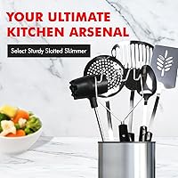 Vista 3 de Chef Craft Select Espumadera Ranurada Resistente, 13 pulgadas, Acero Inoxidable