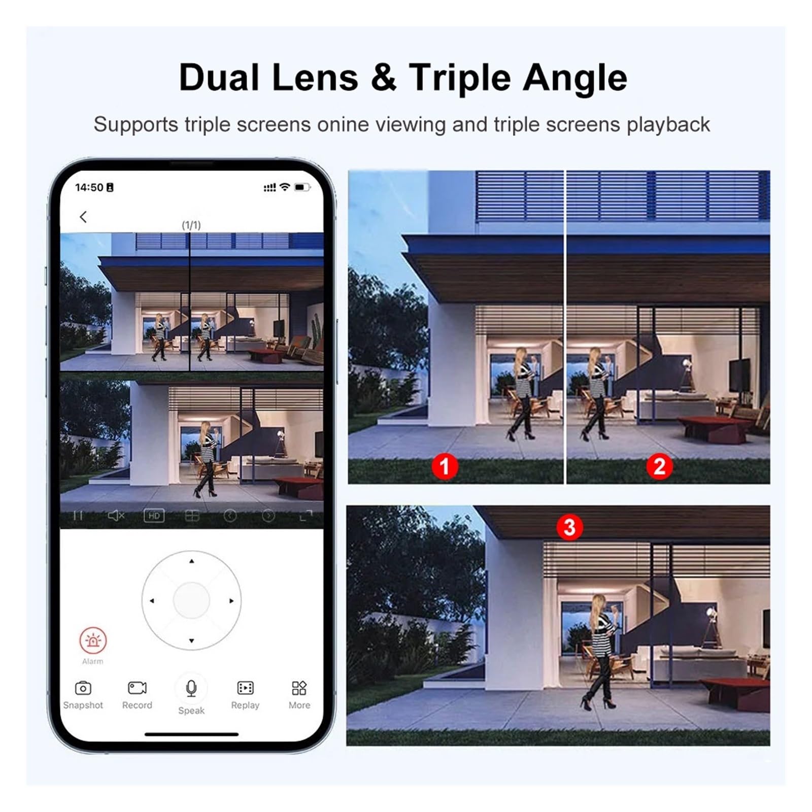 Caméra de sécurité à Double Objectif 12MP 6K 4G